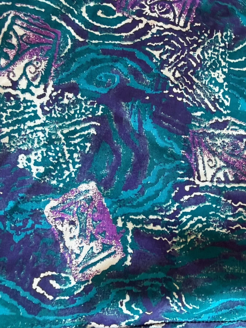 Vintage 90s Prince Sportswear retro Tennis Shorts Teal  graphic Abstract Print